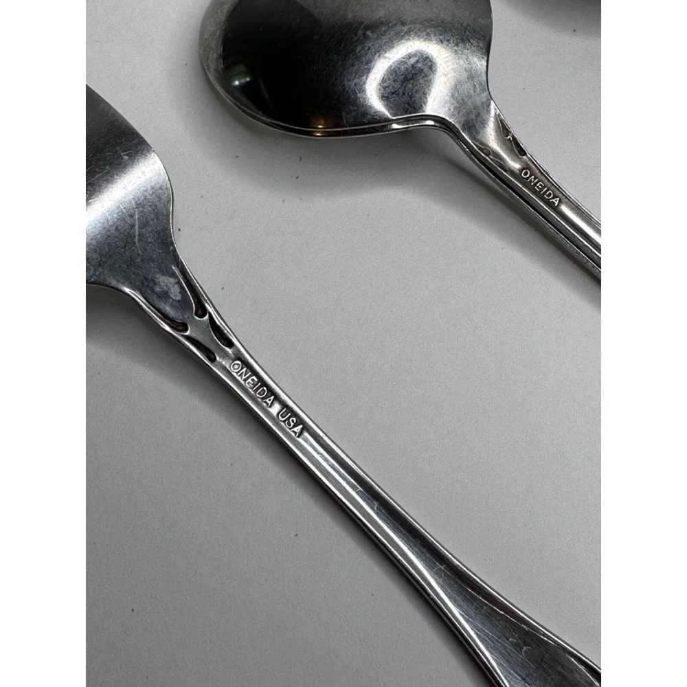 Oneida‎ Arbor Rose Stainless Flatware Set 9 Pc Replacement Serving Soup Fork